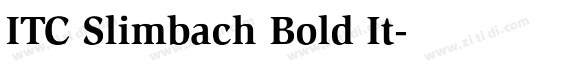 ITC Slimbach Bold It字体转换